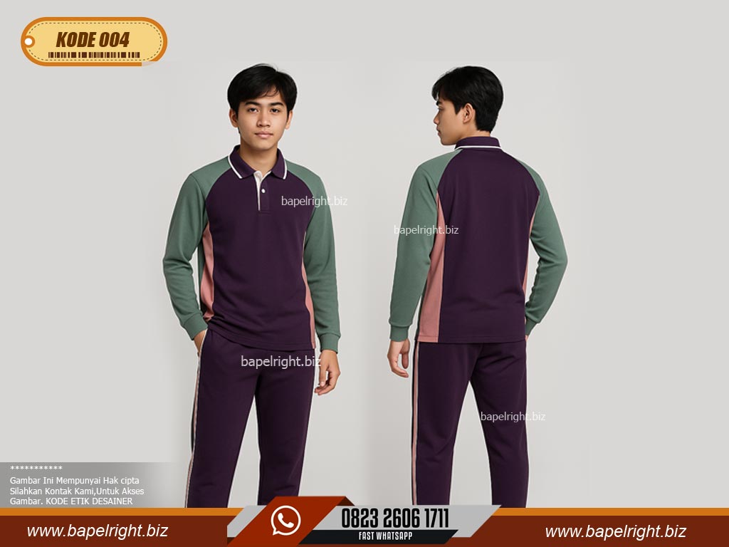 Model Kaos Olahraga Ungu Dan Hijau